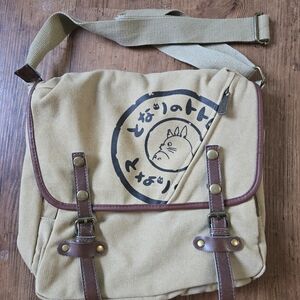 Tan Canvas Messenger Bag